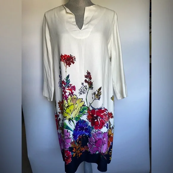 Karen Kane Optic Bloom Floral shift dress - Picture 7 of 9